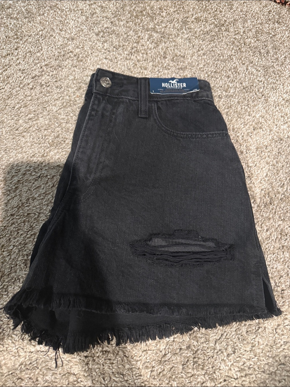 Hollister Black Distressed shorts